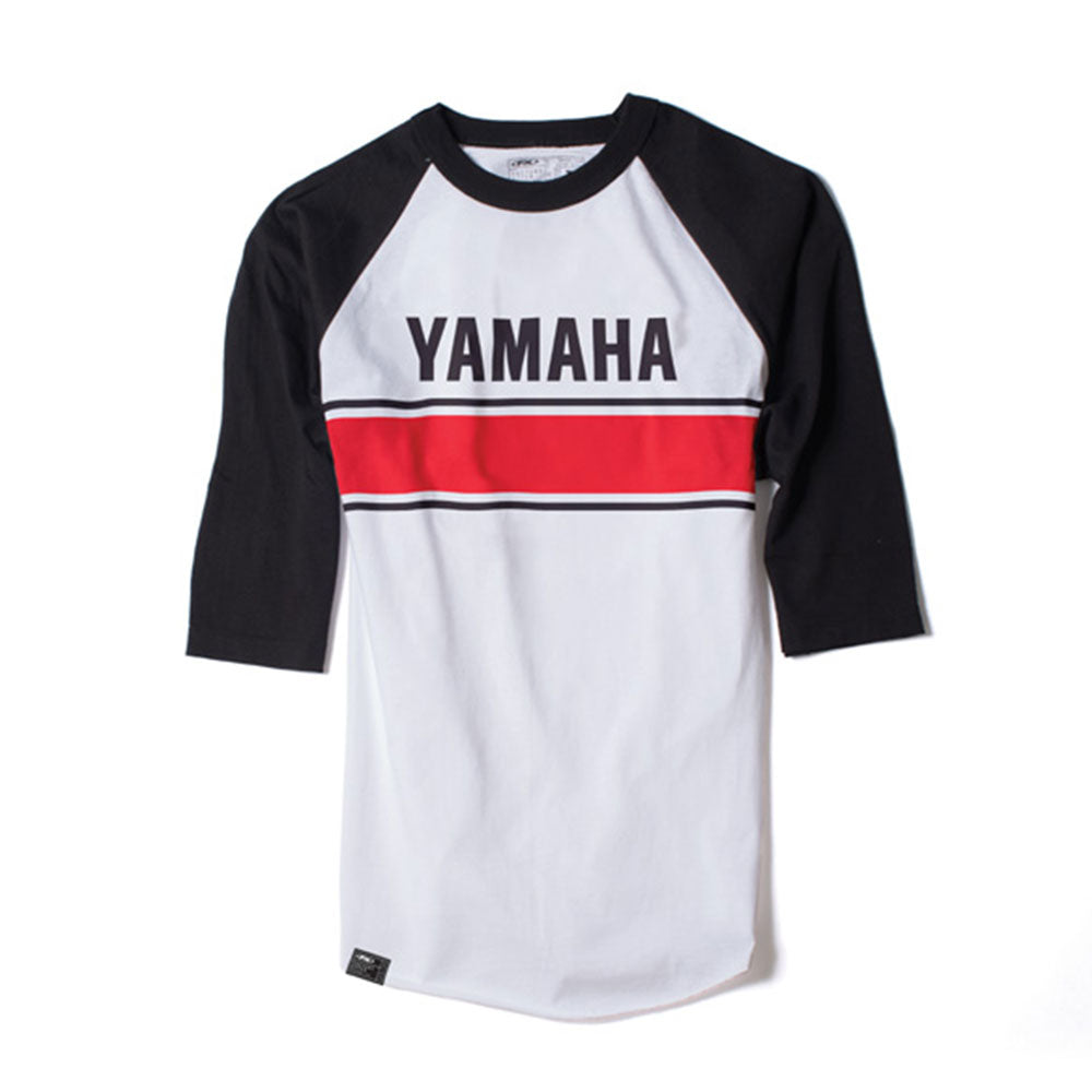 Factory Effex 17-87232 Men's Vintage Baseball T-Shirt - White-Black (M) #17-87232