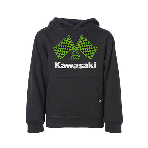 FACTORY EFFEX KAWASAKI FINISHLINE YOUTH PULLOVER / BLACK S#mpn_23-88120