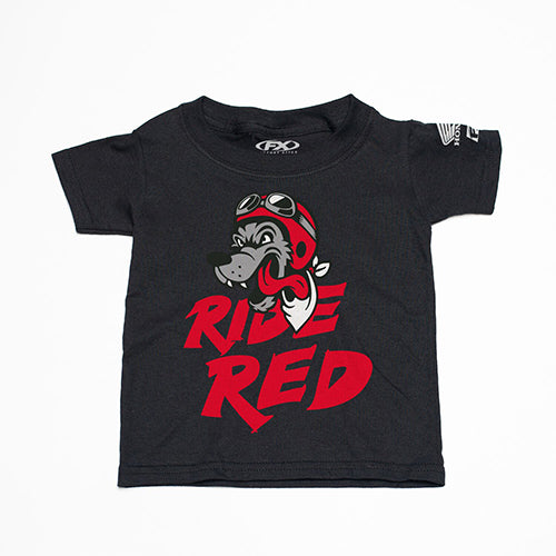 Factory Effex 23-83322 Toddler Ride Red Wolf T-Shirt - Black (3T) #23-83322