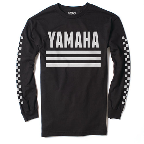 Factory Effex 23-87212 Men's's Racer Long Sleeve T-Shirt - Black Medium #23-87212