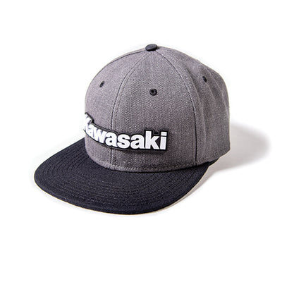 KAWASAKI BOLD SNAPBACK HAT / CHARCOAL-BLACK (OS)#mpn_24-86100