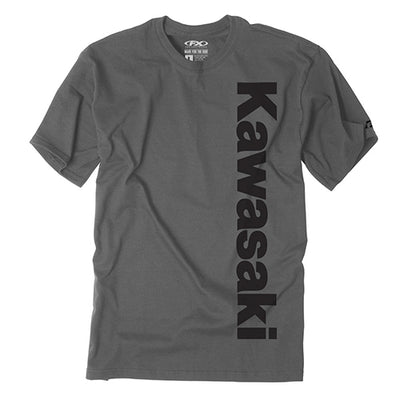 KAWASAKI VERTICAL T- SHIRT / CHARCOAL (M)#mpn_24-87102