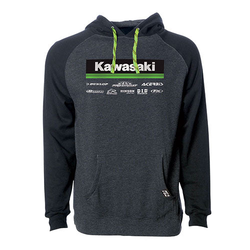 Factory Effex 24-88128 Racewear Pullover Sweatshirt- Charcoal-Black XX-Large #24-88128