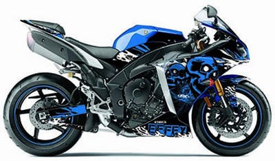 Factory Effex Skull Series Blue Complete Street Bike Graphic Kit#mpn_17-18222-SS