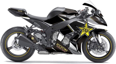 Factory Effex Rockstar Series Yellow Star Complete Street Bike#mpn_17-15124-RS