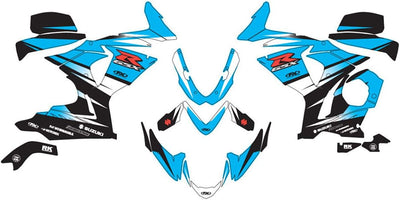 Factory Effex EV-R Series OEM Blue Complete Street Bike Graphic Kit#mpn_15-15430-B
