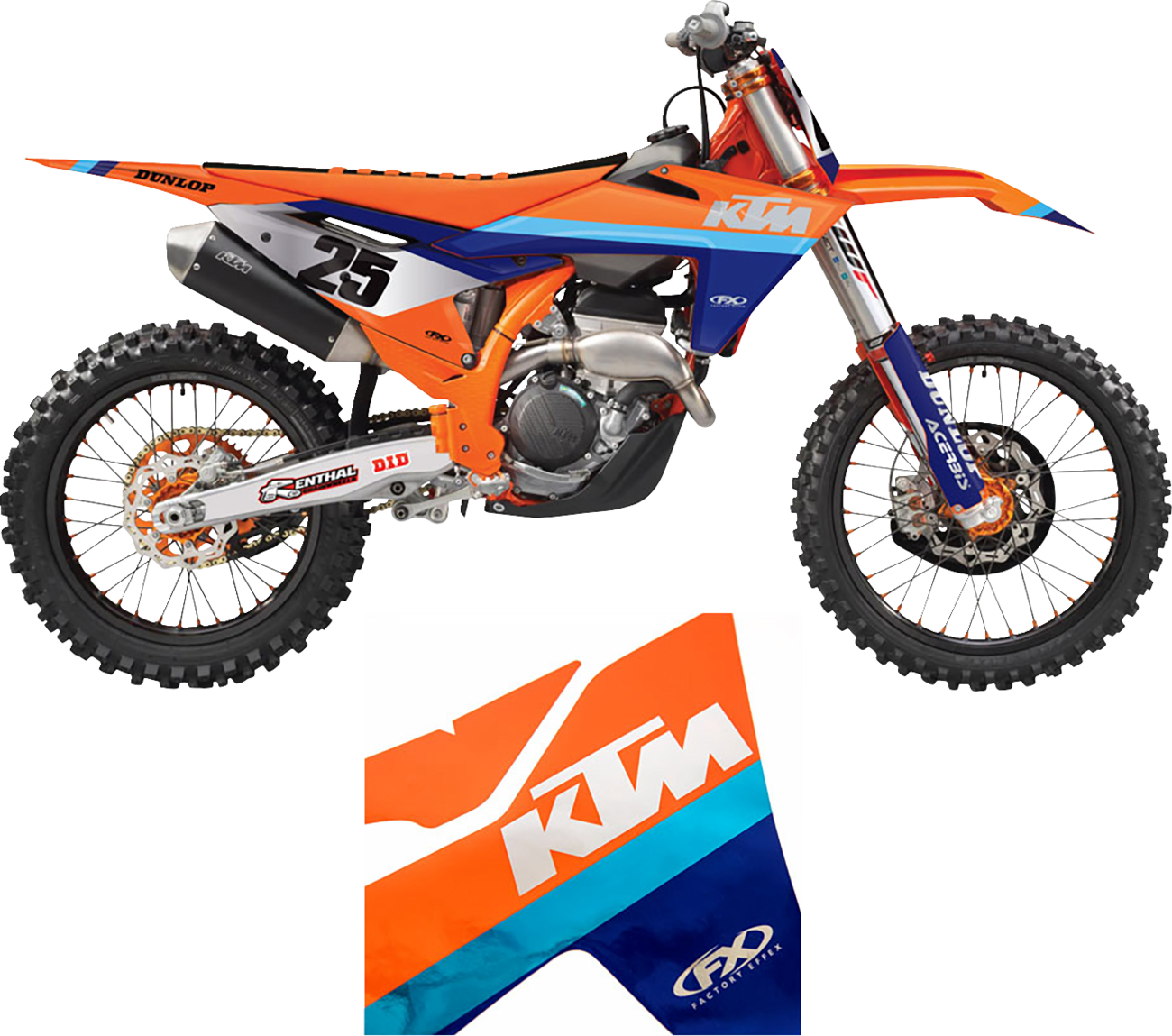 Factory Effex Graphic Trim Kit Chrome For KTM SXF 250/450#mpn_27-51502