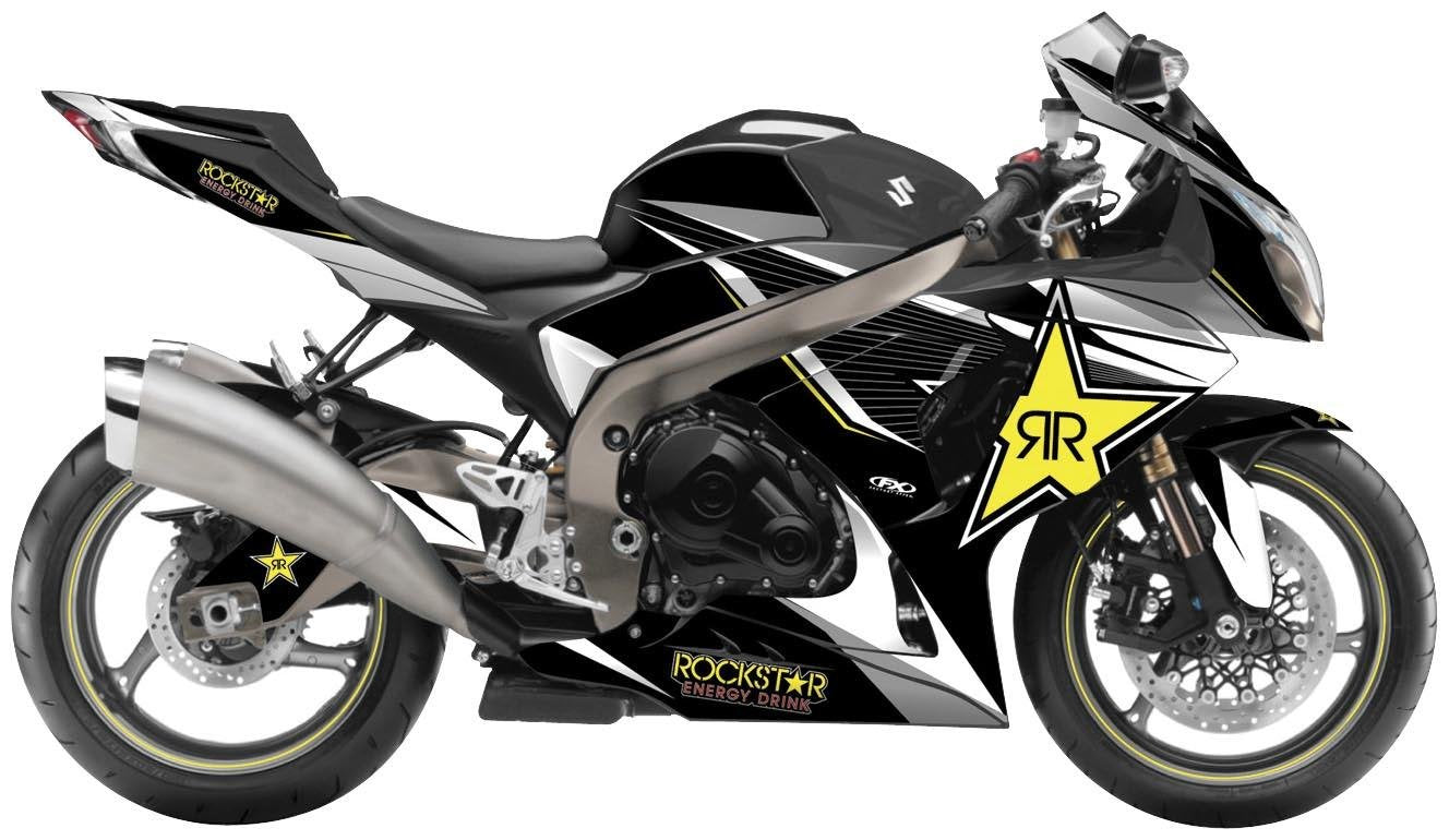 Factory Effex Rockstar Ser. Yellow Star Complete Street Bike Graphic#mpn_16-15430-RS