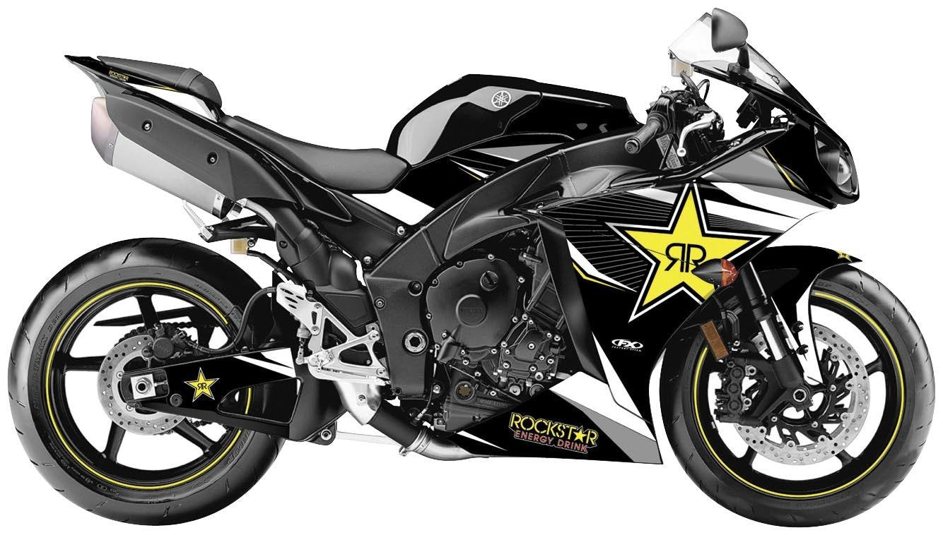 Factory Effex Rockstar Ser. Yellow Star Complete Street Bike Graphic#mpn_16-15222-RS