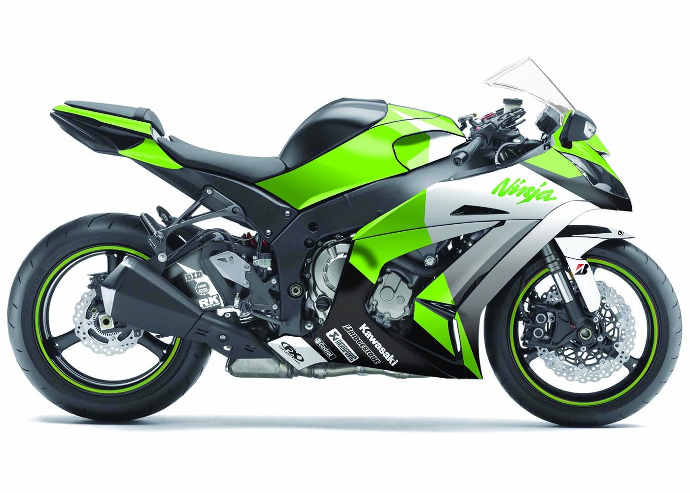 Factory Effex EV-X Series Green Complete Street Bike Graphic Kit#mpn_16-15116-A