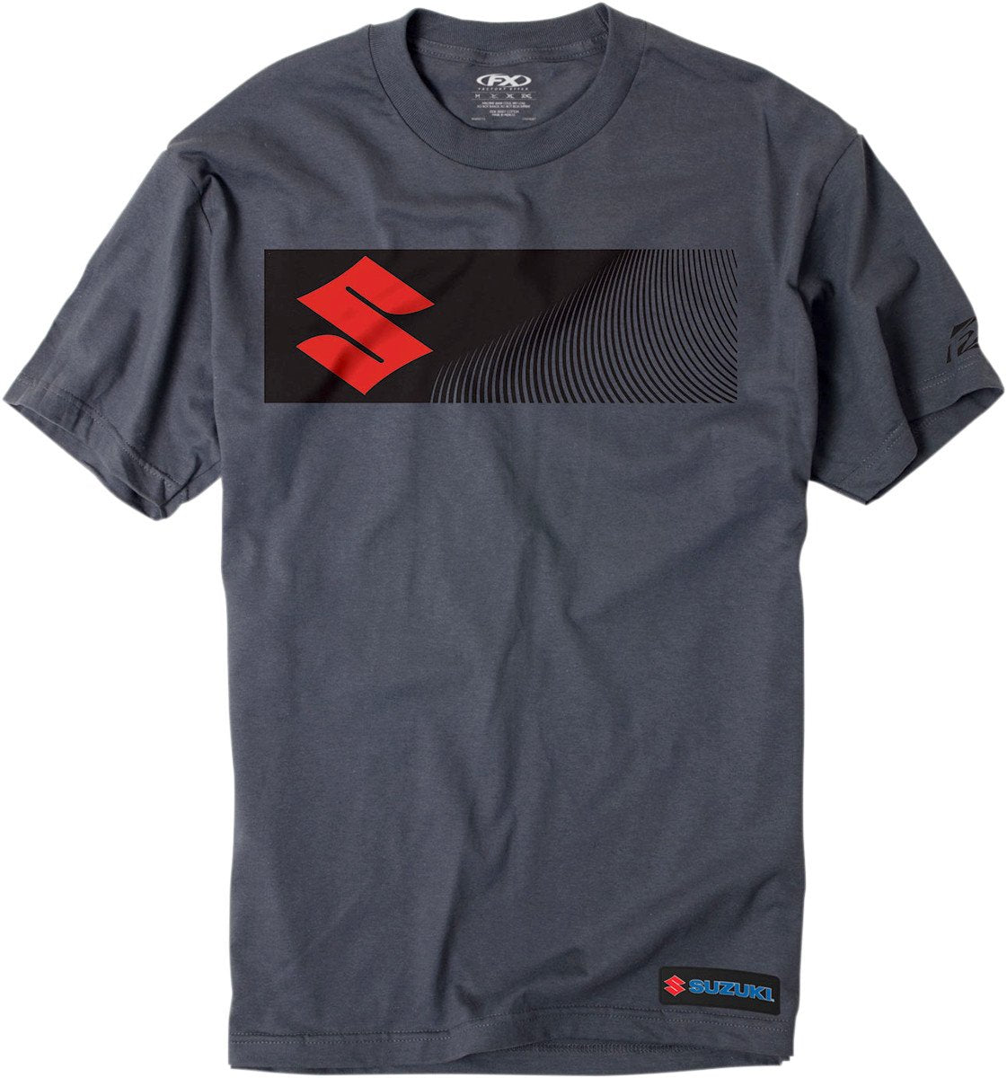 Factory Effex Suzuki S Bar T-Shirt (Charcoal, Medium)#mpn_16-88420