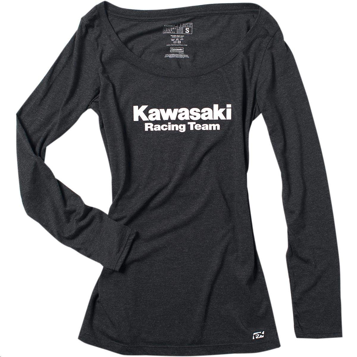 Factory Effex Women's Kawasaki Racing Long Sleeve Shirt (Black, Medium)#mpn_20-87112