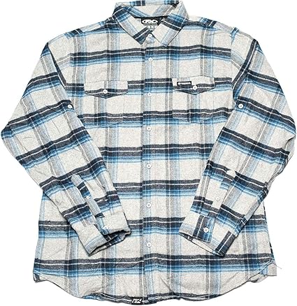 Factory Effex Yamaha 2.0 Flannel Shirt (X-Large, Blue/Grey)#mpn_22-85226