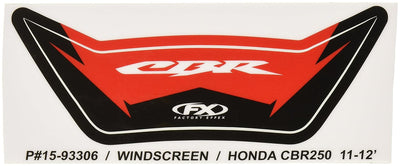 Factory Effex Windscreen Graphic Kit For Honda CBR250#mpn_15-93306