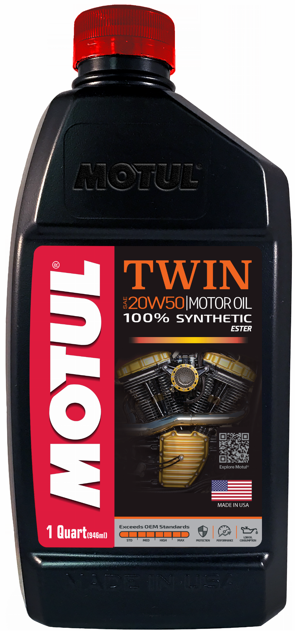 MOTUL TWIN 100% SYN 20W50 QT #108061