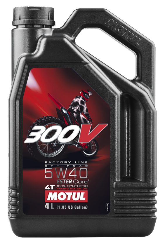 300V OFFROAD 4T COMPETITION SYNTHETIC OIL 5W40 4-LITER #104135