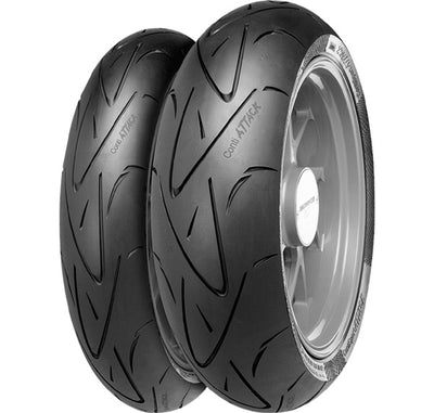 Continental 2440030000 Sport Attack Tire - 130/70Zr16 M/C (61W) Tl #02440030000