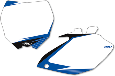 Factory Effex Graphic Number Plates White/Blue For Yamaha YZ450F#mpn_13-64234