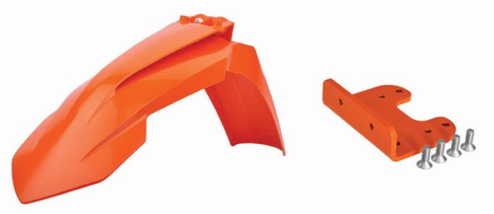 POLISPORT KTM FRONT FENDER 2016 + ADAPTOR KIT ORANGE KTM16#mpn_90734