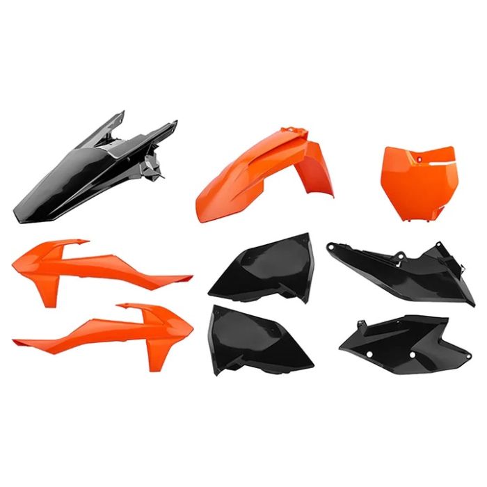 POLISPORT MX COMPLETE KIT KTM, ORANGE/BLACK#mpn_90834