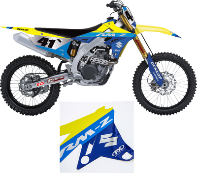 Factory Effex Graphic SK Chrome For Suzuki RMZ250 2019-2024, RMZ450 18#mpn_27-03402