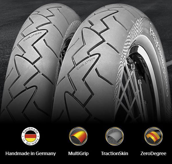 Continental 2443020000 Classic Attack Tire - 120/90R18 M/C 65V Tl #02443020000