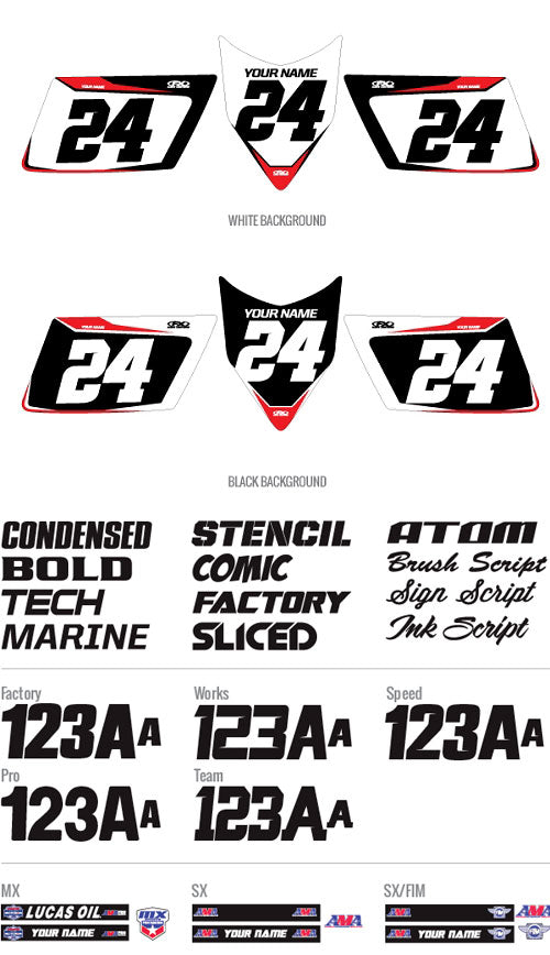Factory Effex ATV Pro Number Plate Backgrounds#mpn_01-10208