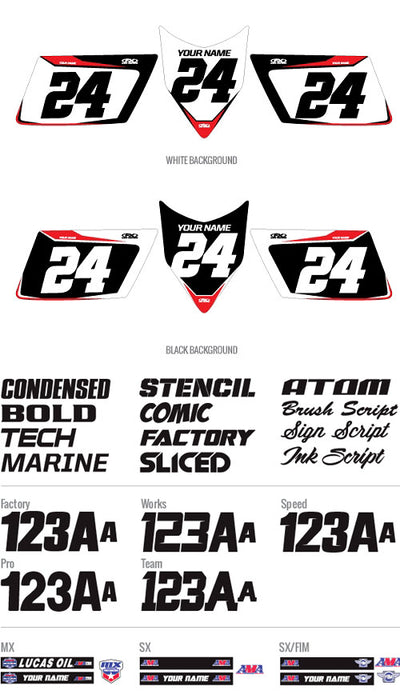 Factory Effex ATV Pro Number Plate Backgrounds#mpn_01-10208