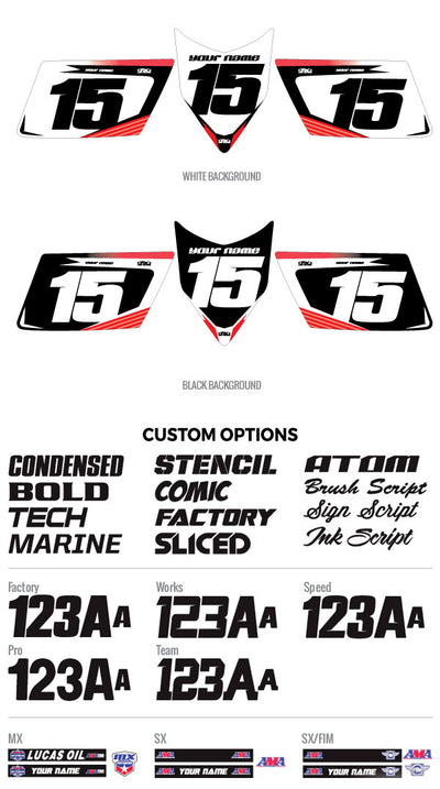 Factory Effex ATV Atak Number Plate Backgrounds#mpn_01-10209
