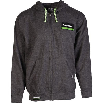 Factory Effex Kawasaki Lines Zip Hoody XL Charcoal#mpn_22-88116