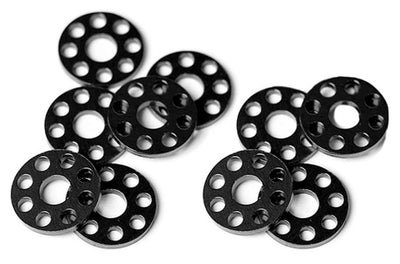Factory Effex 10 Pack Black 18mm Ultralite Drilled Aluminum Washers#mpn_22-36704