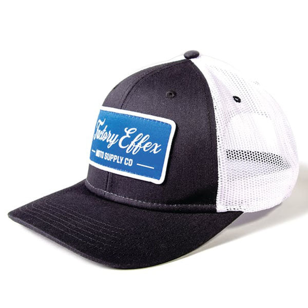 Factory Effex Moto Supply Trucker Hat Black/White#25-86700