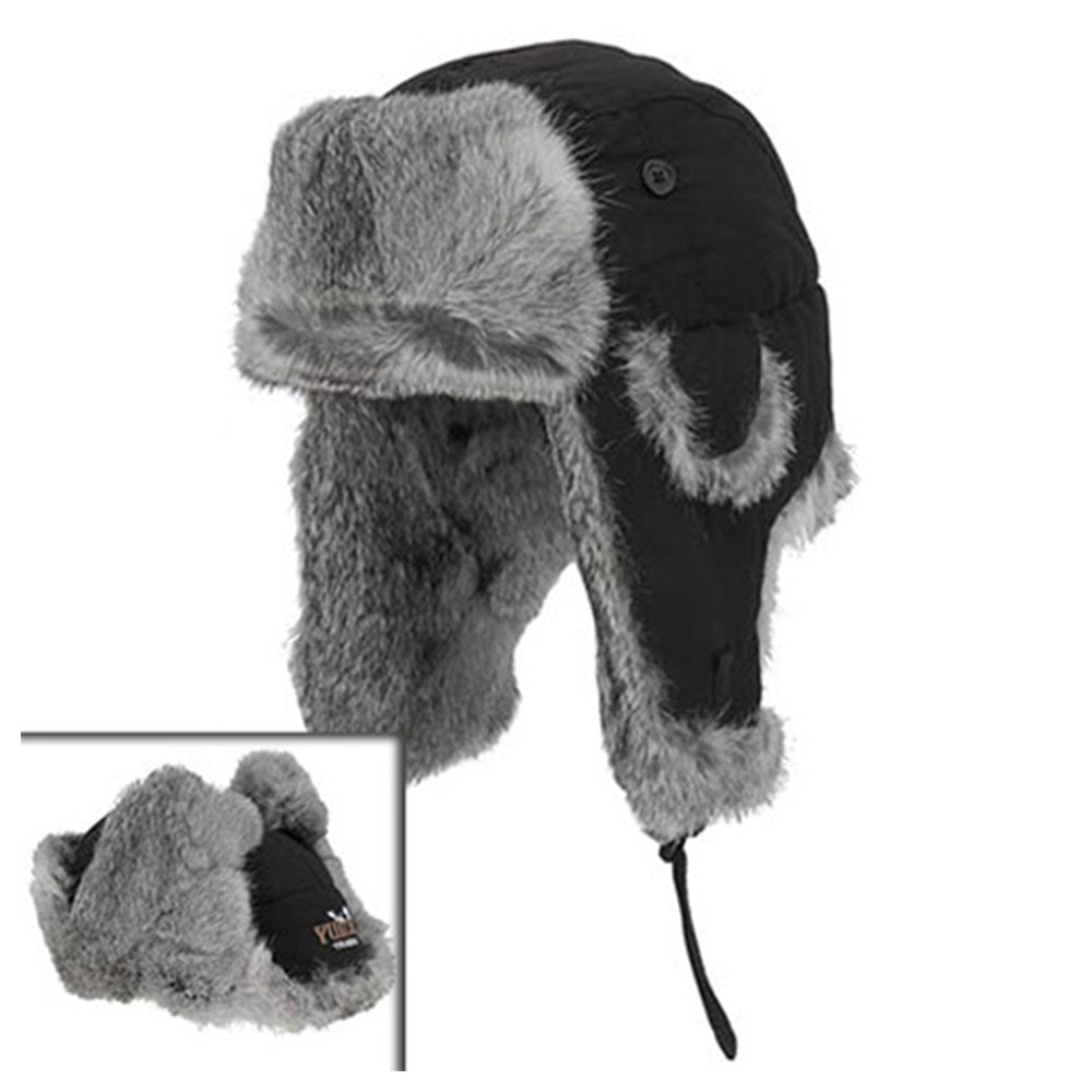 Yukon HG501 Tracks Taslan Alaskan Hat W/Rabbit Fur Trim - Youth Small #HG501