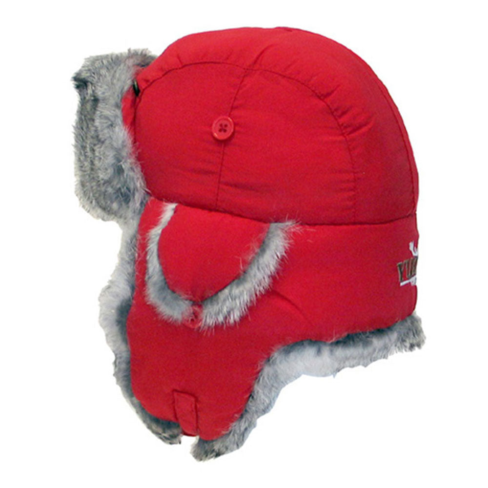 Yukon HG662 Taslan Alaskan Hat - Red With Gray Fur - Large #HG662