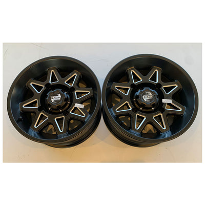 4/156 Tusk Tintic Wheel 14x7 4.0 + 3.0 Milled/Black (sold in a pair) 204-089-0033 #204-089-0033