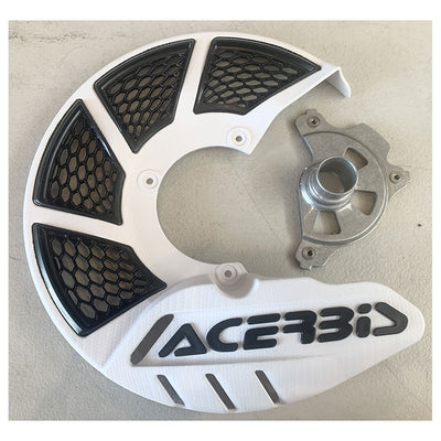 Acerbis X-Brake Vented Front Disc Cover with Mounting Kit White/Black 1655270027#1655270027