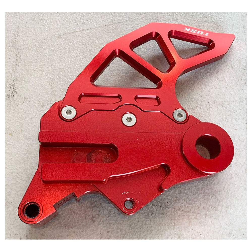 Tusk Rear Brake Caliper Support w/ Brake Disc Guard Red MDL5-RED #MDL5-RED