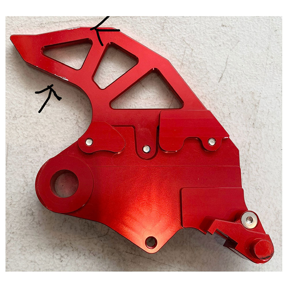 Tusk Rear Brake Caliper Support w/ Brake Disc Guard Red MDL5-RED #MDL5-RED