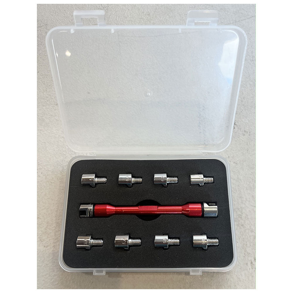 Dirt Bike Spoke Wrench Kit, 10 Size, 93mm Length, Aluminum Alloy#13085-XU-001