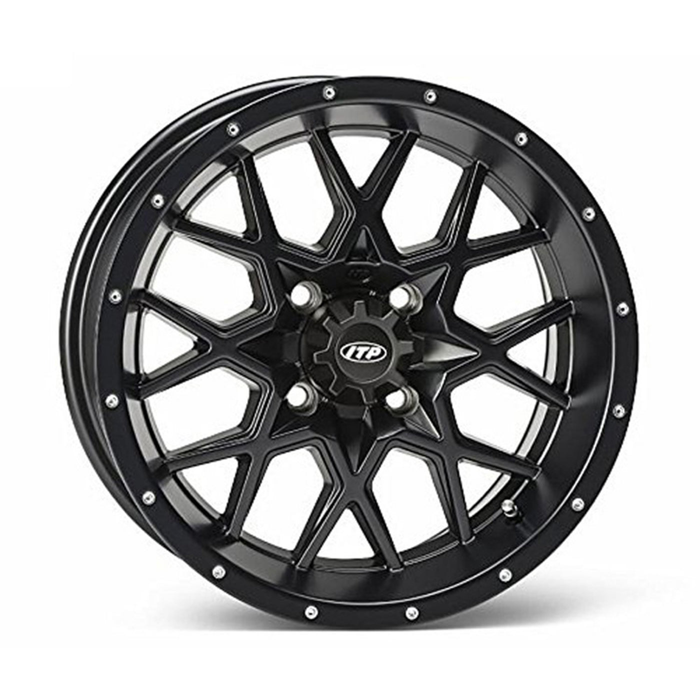 ITP 1428637536B Hurricane Wheel - Matte Black 14 x 7 #1428637536B