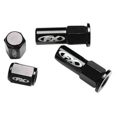 Factory Effex Valve Cap/Rim Lock Kit Universal Black#mpn_17-36728