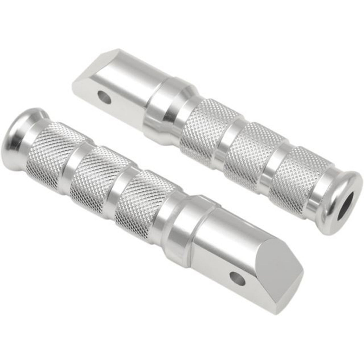 Emgo 50-11281 Aluminium Rear Foot Peg Round - Silver #50-11281