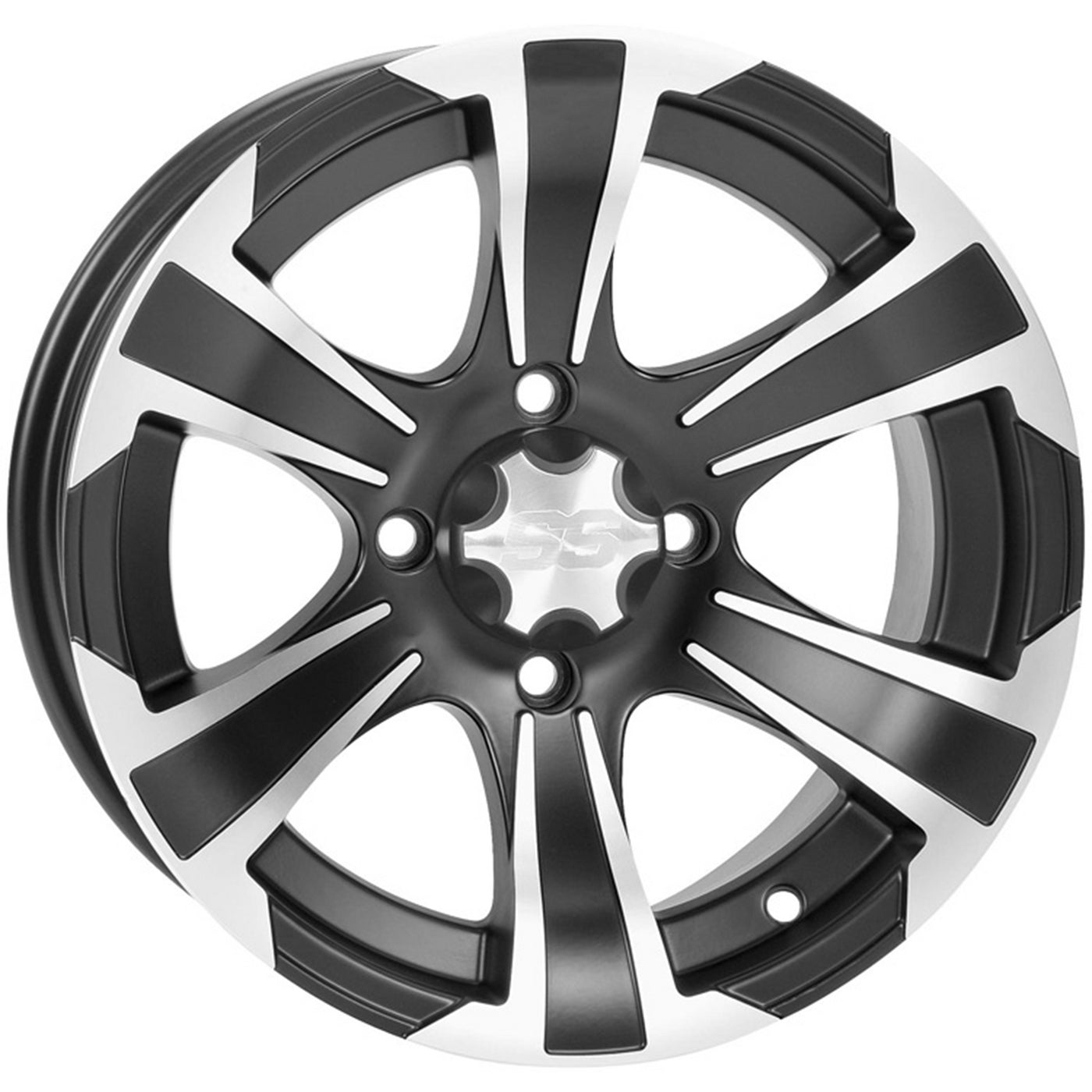 ITP 1428454536B Alloy Wheel Black with Machined - 14 x 6 #1428454536B