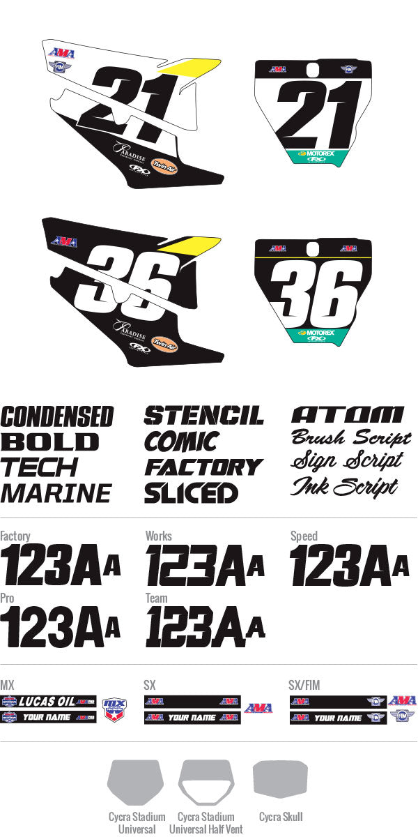Factory Effex Custom 2020 Team Rockstar Husqvarna Number Plate BG#mpn_01-10201