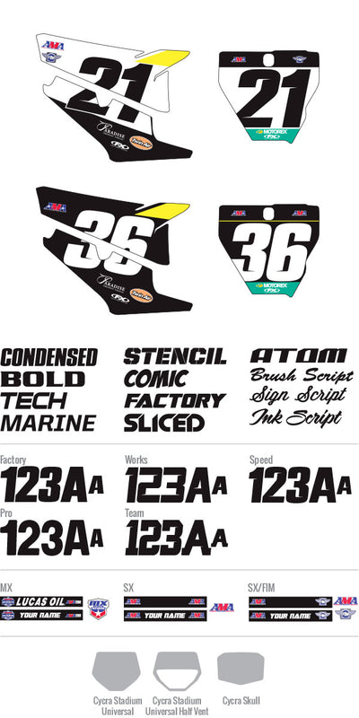 Factory Effex Custom 2020 Team Rockstar Husqvarna Number Plate BG#mpn_01-10201