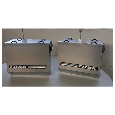 Tusk Aluminum Panniers with Pannier Racks V2 Large Silver#1467340181