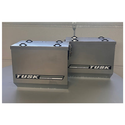 Tusk Aluminum Panniers with Pannier Racks V2 Large Silver#1467340181