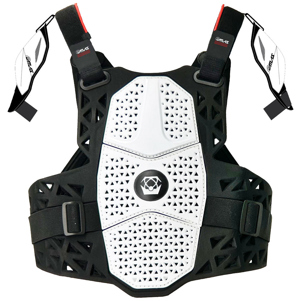 Atlas Youth Charger Roost Deflector with Shoulders White#A1040-00-000