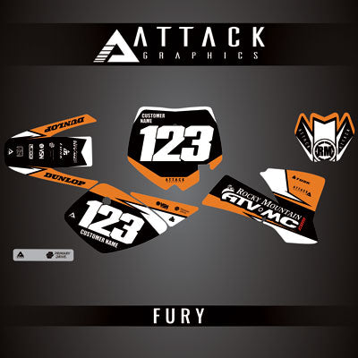 Attack Graphics Custom Fury Complete Bike Graphics Kit#206972-P