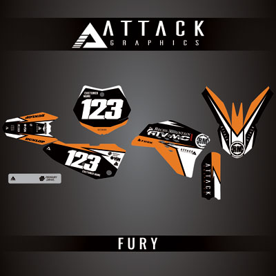 Attack Graphics Custom Fury Complete Bike Graphics Kit#206972-P